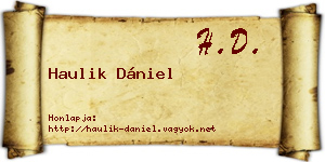 Haulik Dániel névjegykártya